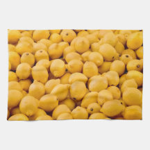 Fresh Organic Lemons Kitchen Towels