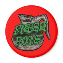Fresh Pots Refrigerator Magnet