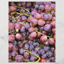 Fresh red globe grapes flyer design