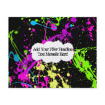 Fresh Retro Neon Paint Splatter on Black flyers