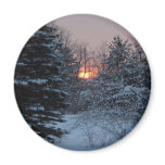 Fresh Snow at Sunrise Magnets