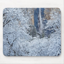 Fresh snowfall in the trees below Bridalveil Mousepads
