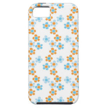 Fresh Springtime Blue Floral Cascade Pattern iPhone 5 Cases