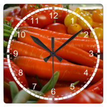 Fresh Vegetables Harvest Clock