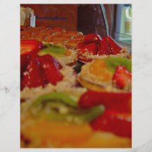 Fresh yummy fruits custard tarts flyer