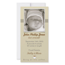Freshly brewed Baby Coffee Birth Announcement