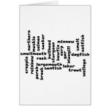 Freshwater Fish Black Letters Card