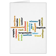Freshwater Fish Coloured Ltrs Cards