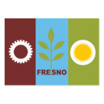 Fresno city flag business card templates