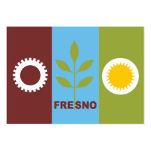 Fresno city flag business card templates