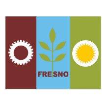 Fresno city flag post cards