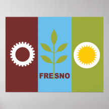 Fresno city flag poster