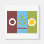 Fresno city flag refrigerator magnets