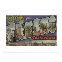 Fresno, la Californie - grandes scènes de lettre Cartes Postales