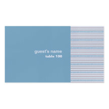 Fret Stripe Cornflower Place Card Business Card