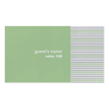Fret Stripe pistachio Place Card Business Card Template