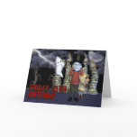 Friday 13th Birthday, Spooky Ghost, and creatures Card