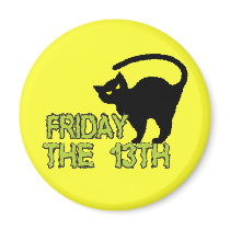 Friday The 13th - Bad Luck Day Superstition Refrigerator Magnets