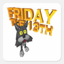 Friday The 13th Square Sticker