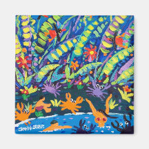 Fridge Art: Ogling Eyed Crabs, Costa Rica Fridge Magnets
