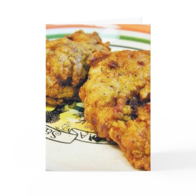 Fried Chicken Greeting Cards by lifesphere