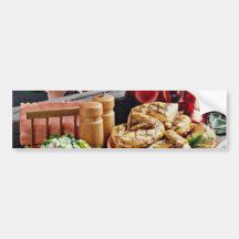 Fried chicken, fruit punch  flowers bumper stickers