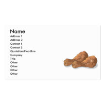 fried chicken legs drumsticks business card template