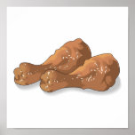 fried chicken legs drumsticks posters