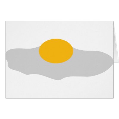Fried Egg Icon Greeting Cards by Tomaniac