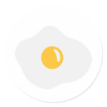 Fried egg round sticker