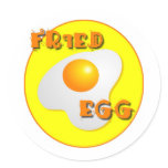 Fried Egg Round Stickers