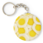 fried egg sweets background key chain