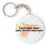 Fried food butt look big keychains