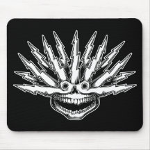 Fried Skull II Mouse Pads