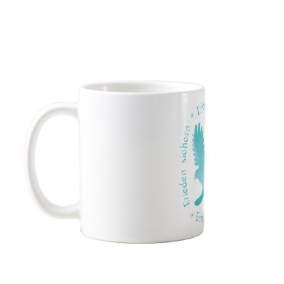 Frieden sichern, bewahren, leben, lieben mugs by inamar