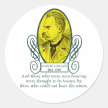Friedrich Nietzsche Adhésif Rond