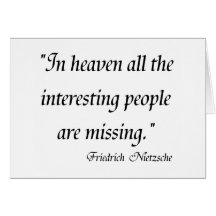Friedrich Nietzsche Quotes on T-shirts! Card