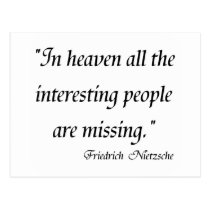 Friedrich Nietzsche Quotes on T-shirts! postcards