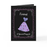 FRIEND - Bridesmaid - Purple Flowered Dress