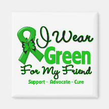 Friend - Green  Awareness Ribbon Fridge Magnet