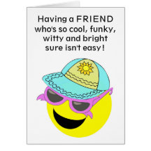 Friend Humourous Birthday Card Smiley