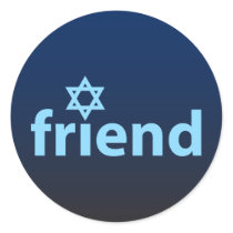 Friend of Israel Round Sticker