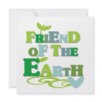 Friend of the Earth T-shirts and Gifts Personalized Invitations