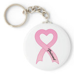 Friend Pink Ribbon Keychain