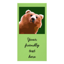 Friendly Bear. Photo Card Template
