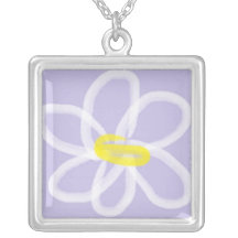 Friendly Daisy Square Necklace