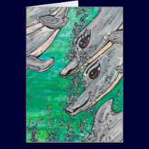 Friendly Dolphin Pod cards