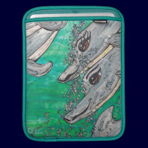 Friendly Dolphin Pod Rickshaw iPad Sleeve ipad sleeves
