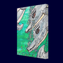 Friendly Dolphin Pod canvas prints