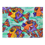 Friendly Fish School Postcard
